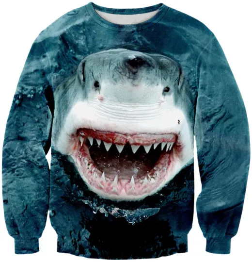 Men's Long Sleeve T-shirts 3d Printed Long T Shirt For Men Street O Neck Pullover Oversized Tee Shirt Man Clothing Fashion Fish
