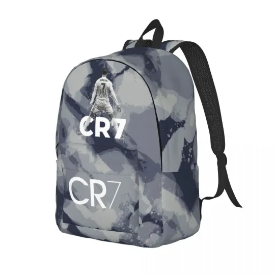 CR7 Ronaldos Backpack for Men and Women, Laptop Shoulder Bag, Student and Work Daypack, Gift