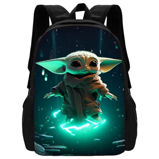 Child School Cartoon Mandalorian Star Wars Backpack