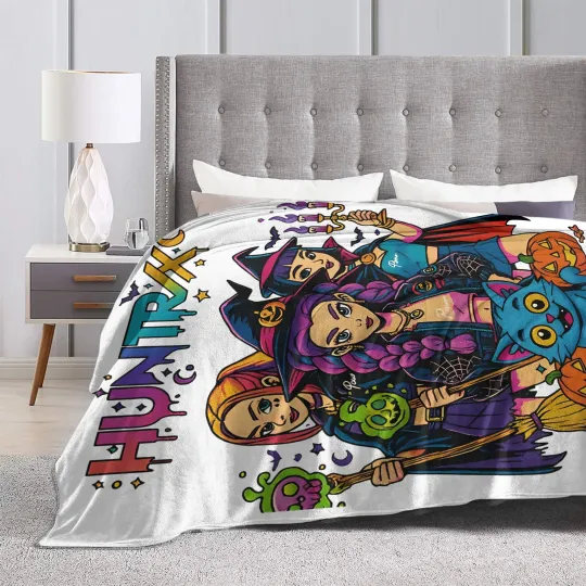 Kpop Huntrix Halloween Fleece Blanket