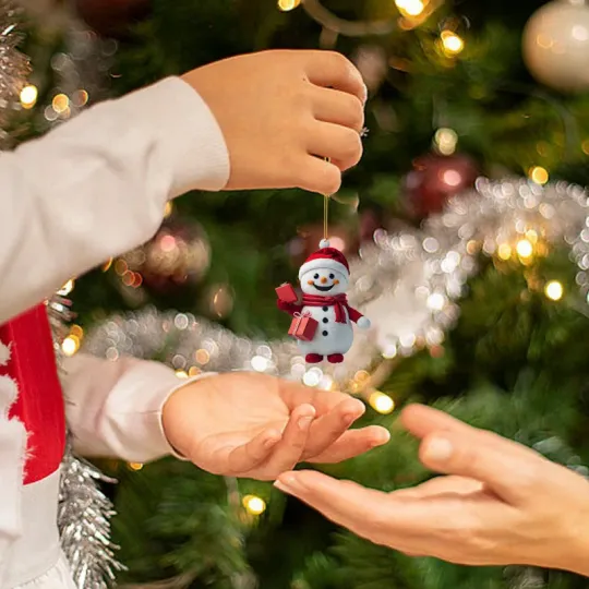 Christmas Countdown Blind Box Cute Snowman Acrylic Pendant Ornament Christmas Advent Calendar Blind Box