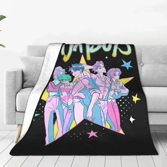 Saja Boys Neon Star Demon Hunters Fleece Blanket