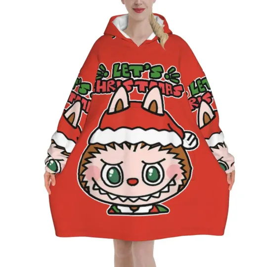 Oversized Labubu Blanket Hoodie