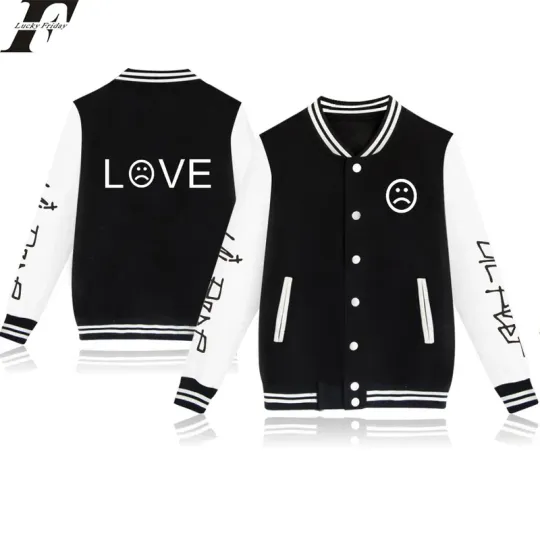 New European style jacket coat College Lil Peep jackets winter men/women casual fashion streetwear baseball Jersy