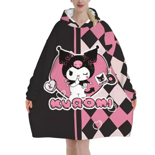 Melody And Kuromi Blanket Hoodie
