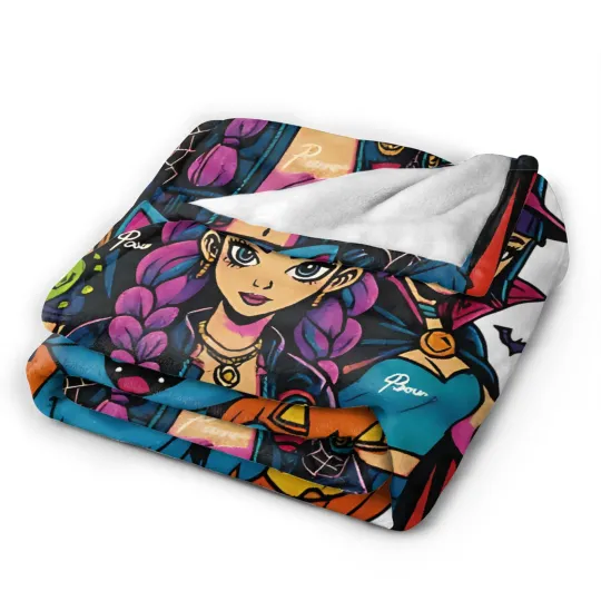 Kpop Huntrix Halloween Fleece Blanket