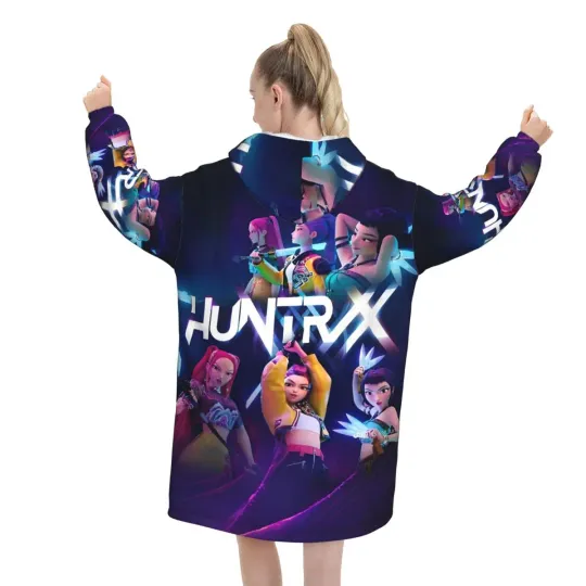Kpop Demon Hunters Wearable Blanket Hoodie for Women Men