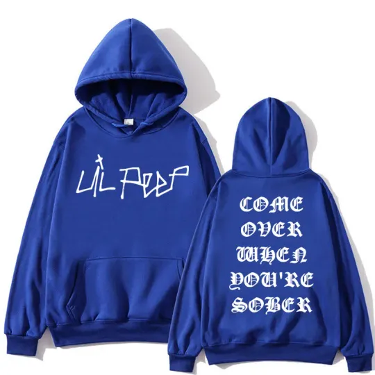 Rapper Lil Peep Come Over When You're Sober Hoodies Men Women Fashion Hip Hop Long Sleeve Warm Oversized Y2k Clothes Tracksuit