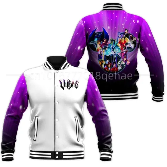 New Maleficent Baseball Jacket Disney Maleficent Casual Baseball Jacket