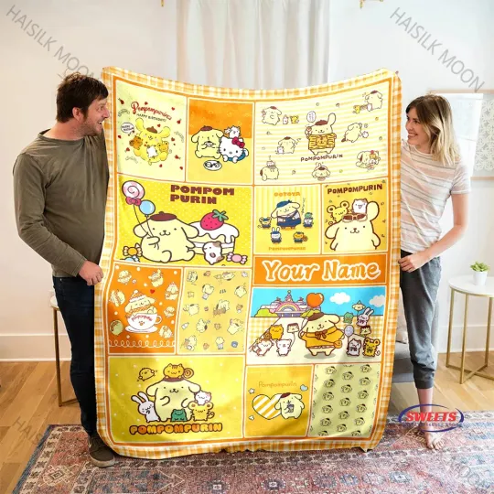 3D Sanrio Pompompurin Collection Cartoon Blanket