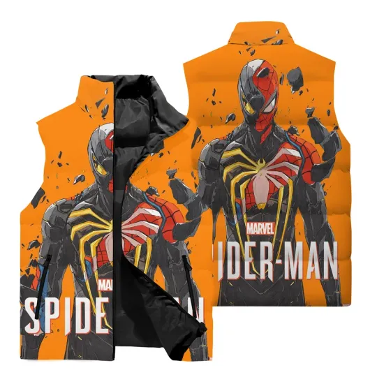 Spider Man Sleeveless Jacket | Casual Winter Clothing | Gift Idea