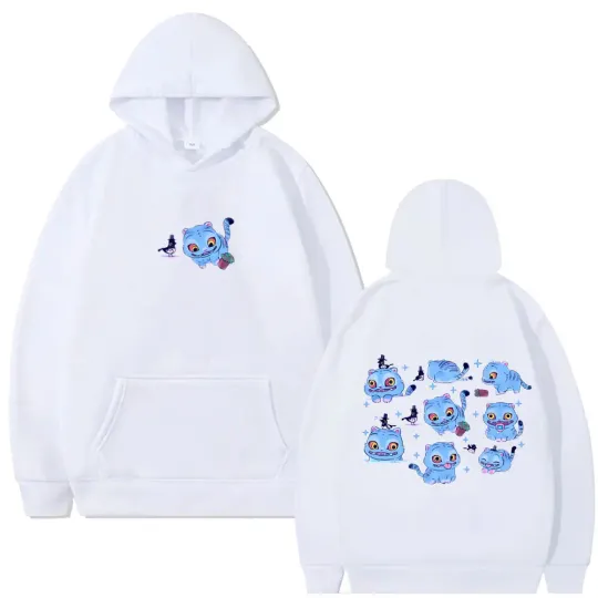 Kpop Demon Hunters Graphic Hoodie Funny Derpy Tiger Print Hooded