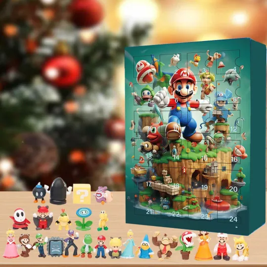 2025 Super Mario Brothers Surprise Cartoon Action Figure Christmas Advent Calendar Countdown Anime Peripheral Children's ToyGift