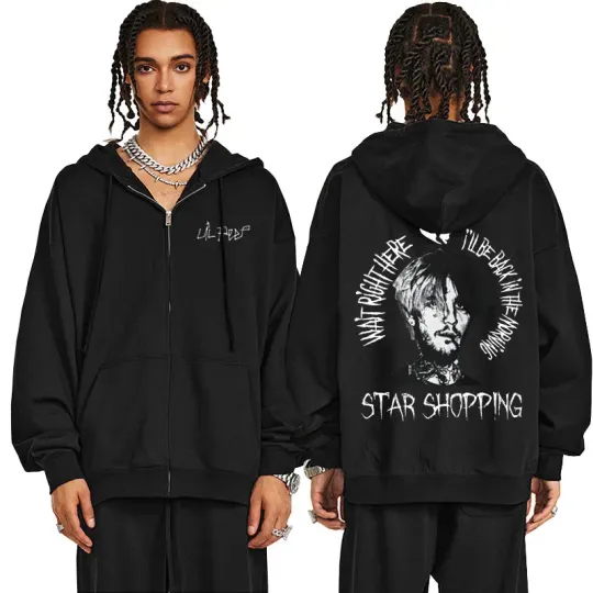 Rapper Lil Peep Star Shopping Zipper Hoodie Cry Baby Zip Up Jacket