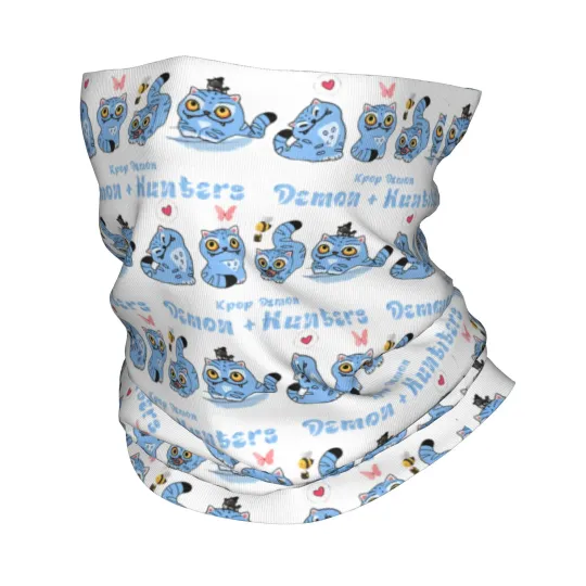 KPOP Demon Hunters Blue Tiger Face Mask Scarf