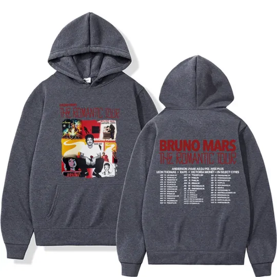 Rapper Bruno Mars Romantic Tour 2026 Concert Hoodies