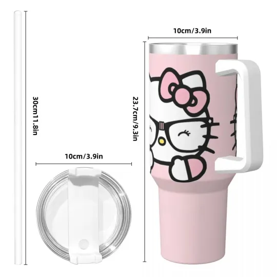 Hello Kitty Tumblers 40 oz With Handle | Christmas Gift