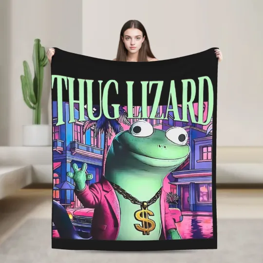 Discover Thug Tom Lizard Fleece Blanket, Disney Cartoon Movie Blanket For Kids