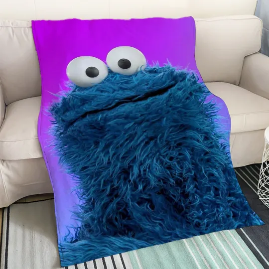 Sofa Blankets King Size Cookie Monster Cute Blanket Fluffy Thin Wadding Blanket Bed Luxury Blankets