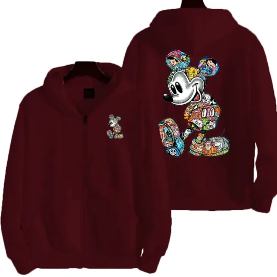 Graffiti Mickey Men Cartoon Hoodie