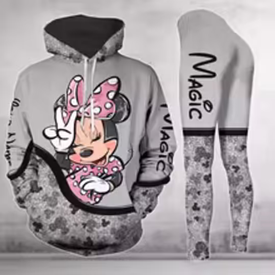 Discover Disney Mickey Mouse Minnie Women's Hoodie and Leggings Set