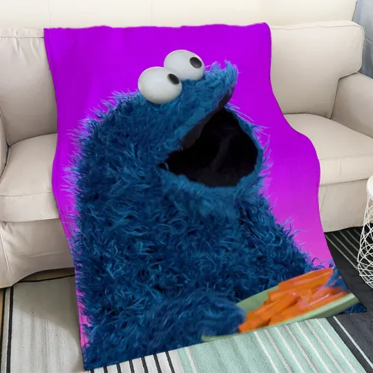 Sofa Blankets King Size Cookie Monster Cute Blanket Fluffy Thin Wadding Blanket Bed Luxury Blankets