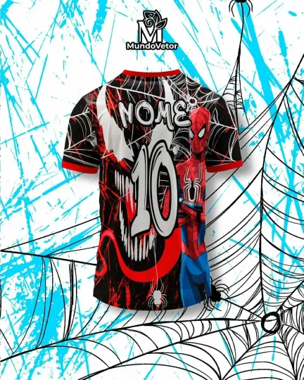 Marvel Spider - Man Jersey - This V - Neck Jersey Features A Striking Red Base Ideal for Spider - Man Enthusiasts