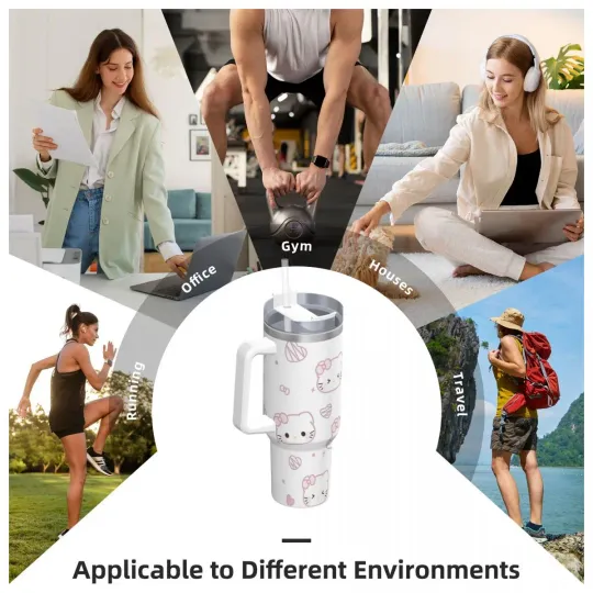 Hello Kitty Tumblers 40 oz With Handle | Christmas Gift