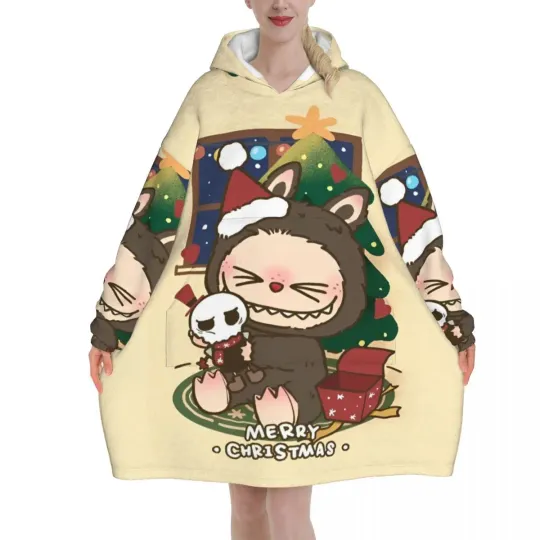 Oversized Labubu Blanket Hoodie