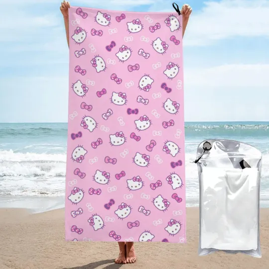 Sanrio Hello Kitty Merch Towel for Beach Pool Summer