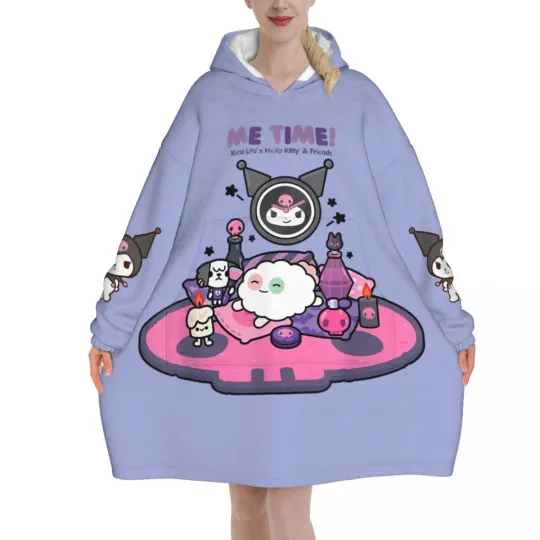 Melody And Kuromi Blanket Hoodie