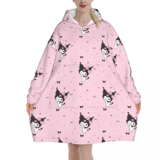 Melody And Kuromi Blanket Hoodie
