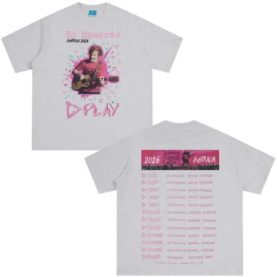 Ed Shee Loop Australian Tour 2026 Print T-shirt