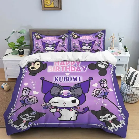 Cartoon Kuromi Bedding Sets