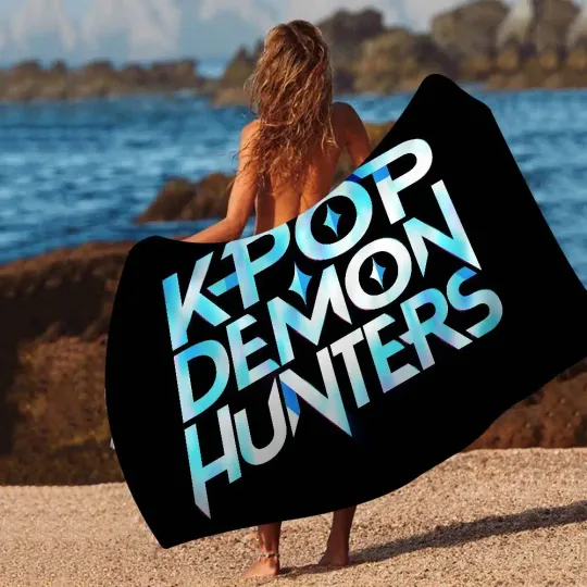 KPop Demon Hunters Beach Towel