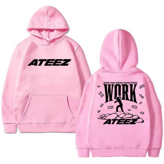 Kpop Ateez world Tour 2025 Double Sided Hoodie