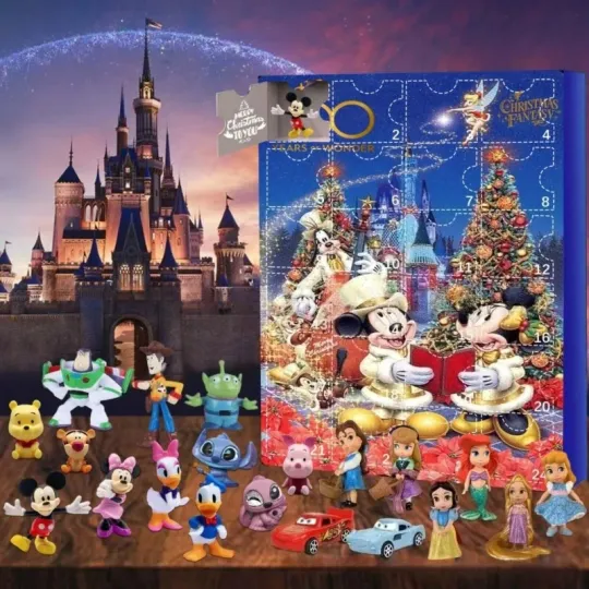 2025 Christmas Mickey Mouse Minnie Advent Calendar Blind Box 24 Days Countdown Surprise Blind Box Random Toys Gifts New Year