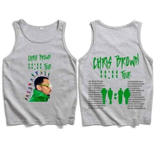 Chris Brown 11:11 Tour 2024 Tank Tops