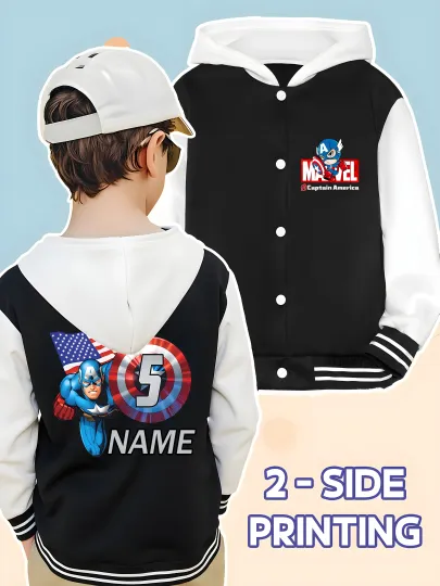 Marvel Baseball Hooded Varsity Jacket