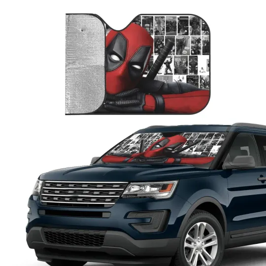 Deadpool Anime Car Sunshade
