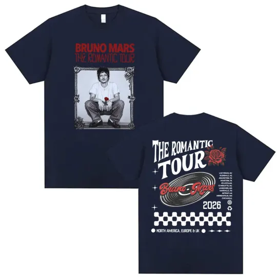 Bruno Mars The Romantic Tour 2026 T Shirt