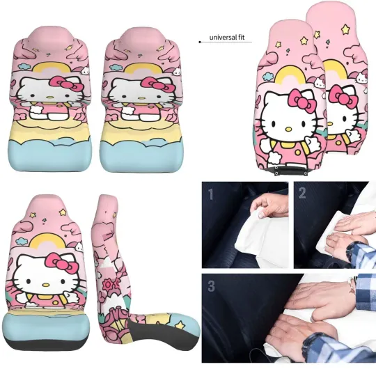 Hello Kitty Cartoon Car Seat Covers