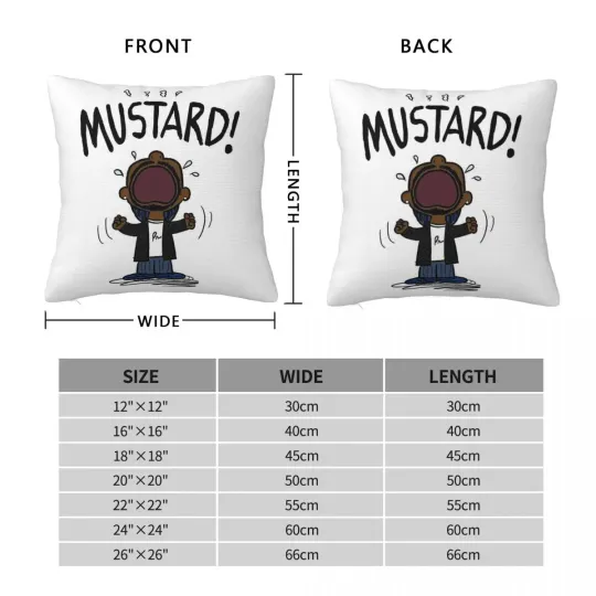 Kendrick Lamar Mustard Throw Pillow | Gift For Fan | Home Decor