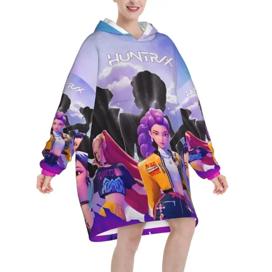 KPop Demon Hunters Huntrix Blanket Hoodie
