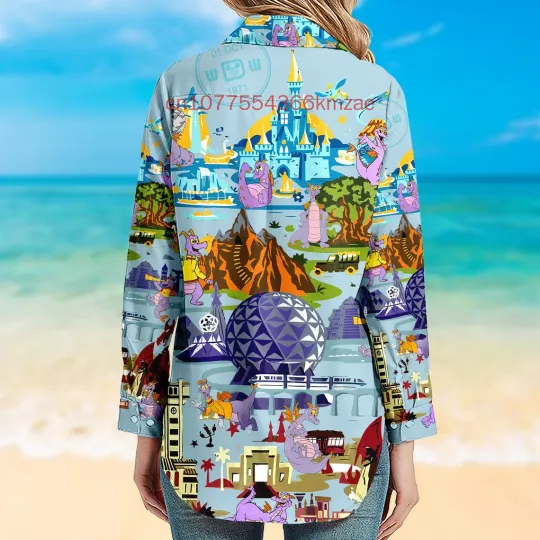 Disney Figment Epcot Women's Blouses Shirt