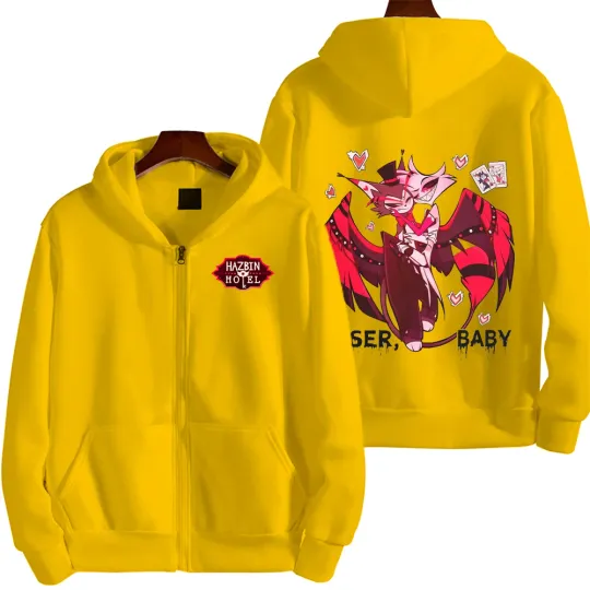 Hazbin Hotel Men Zip Up Hoodie