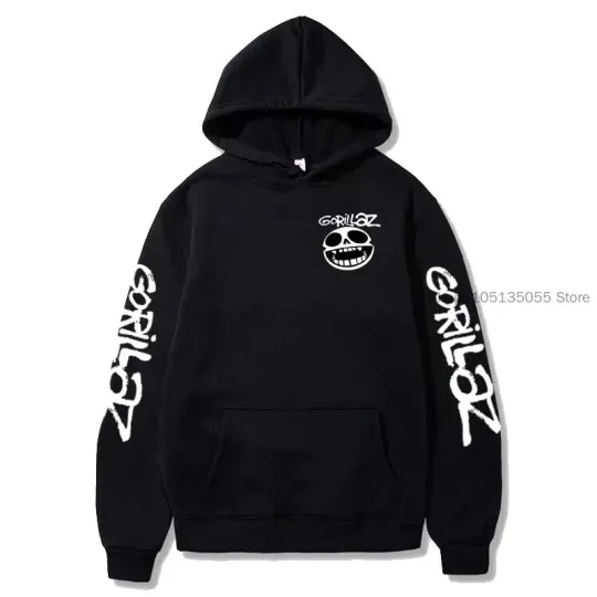 Gorillaz Hoodie Sweatshirt Oversized Hoodies Hip Hop Hoody Unisex Coats Fleece Warm Pullovers Sudader for Autumn and Winter