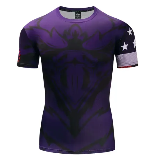 Men's Shirt Sleeve Sport 3D Shirt boys Superhero Captain America Compression Quick Dry Men's Running T-shirt Fitness Sweatshirts