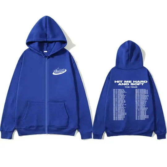 Hit Me Hard and Soft Tour 2024 Zipper Hoodie