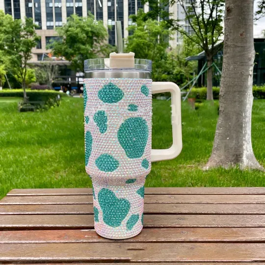 Cow 40 Oz Bling Tumblers